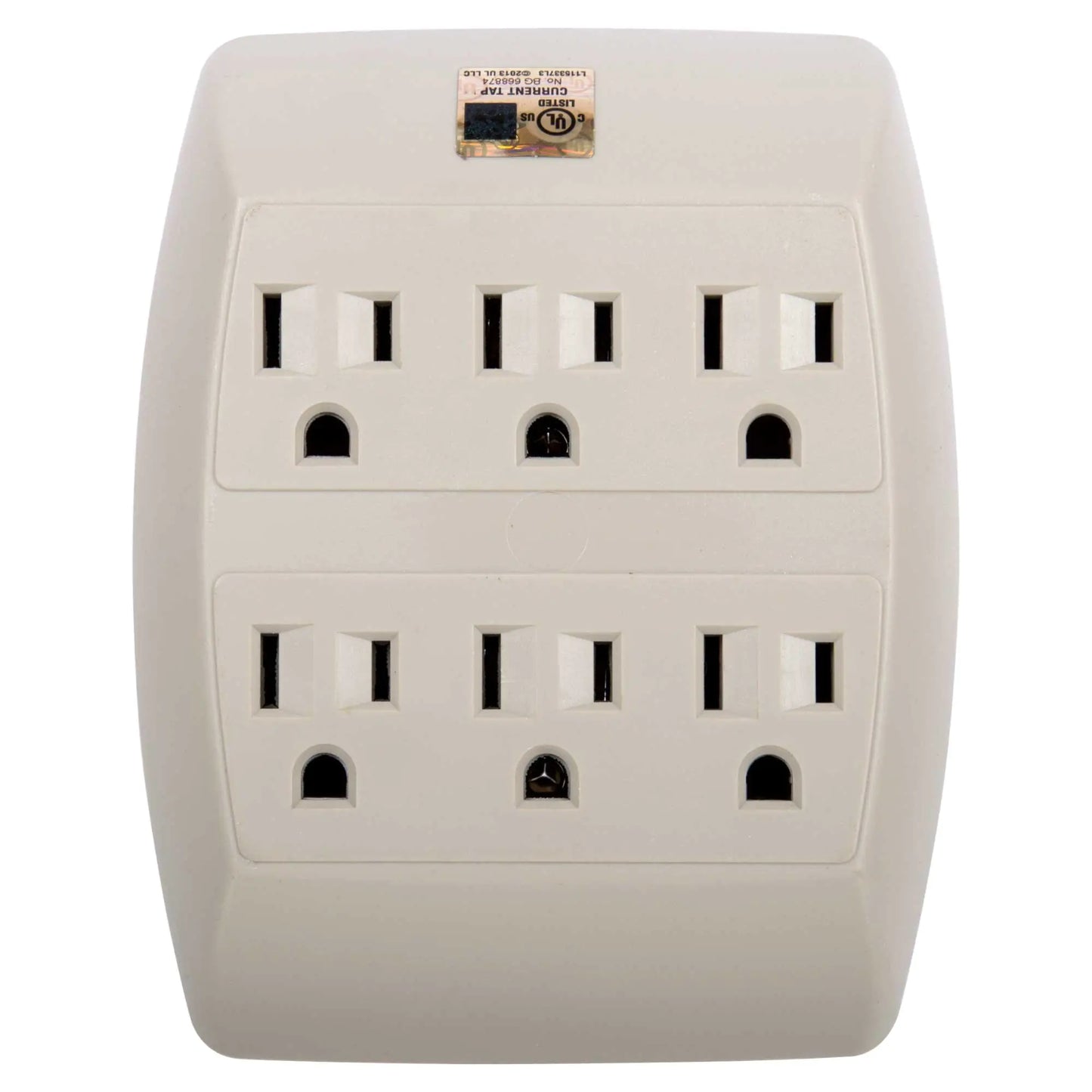 iFocus Electronics 6 Grounded Outlets 4 x 4.75 inches Beige
